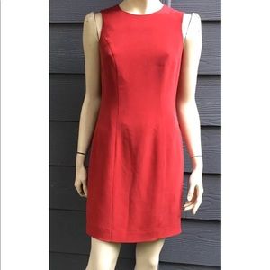 Charter Club Dress Women Red 100% Silk Lined Sz 6P